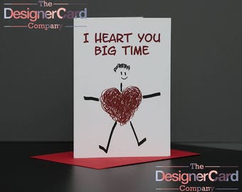 I Heart You Anniversary Valentines Day Card