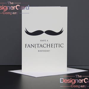 Geburtstag Karte - Fan [Tache] Tic Schnurrbart Humor
