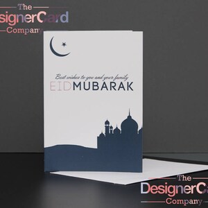 Cartão Eid Silhueta Mesquita Cartão Islâmico Eid Mubarak Ramadan