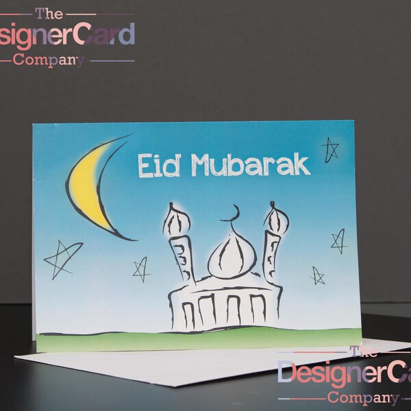 Childrens Arabic Eid Card Eid Mubarak Ramadan Islamic Greeting Card