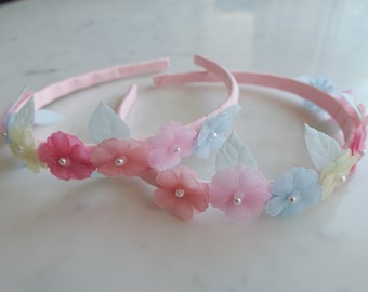 Pink Flower Baby Headband | Toddler Headband | Baby Girl Hair Bows | Girls Hair Accessories | Kids Arch Headband | Flower Girl