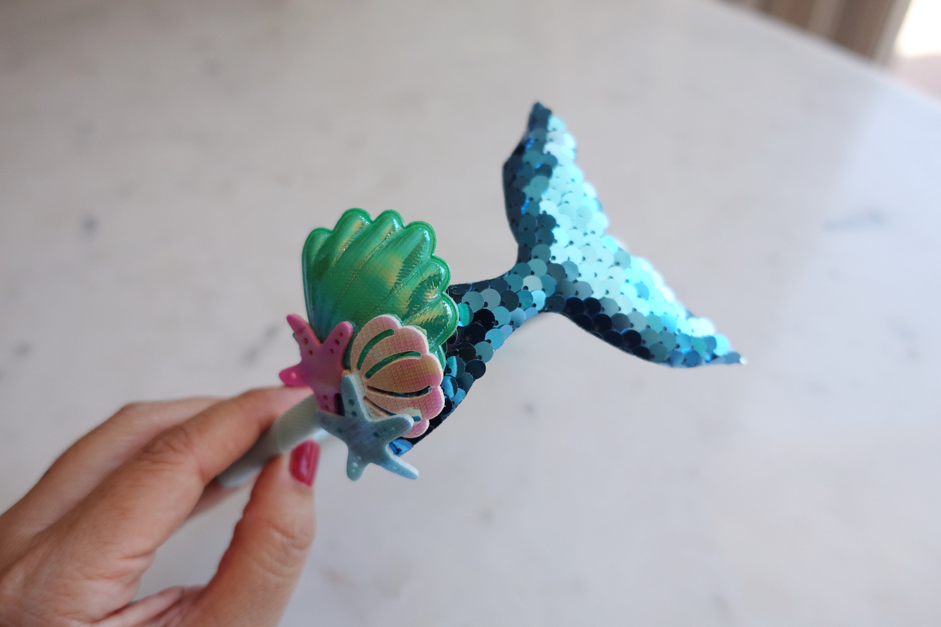 Fascia per capelli arcobaleno, con brillantini, per ragazze e