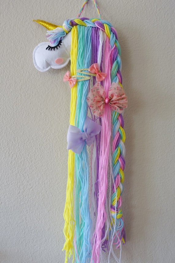 Felt Unicorn Hair Clip Organizer Wall Hanging Hair Clip - Etsy UK