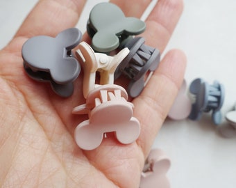 Set of 2 Mini Matte Mouse Claw Clip | Mickey Inspired Hair Clip