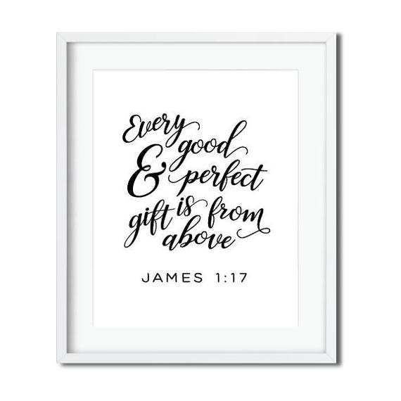 Reusable Stencil James 1:17 Every good and perfect gift is from above Many Sizes to Choose from!