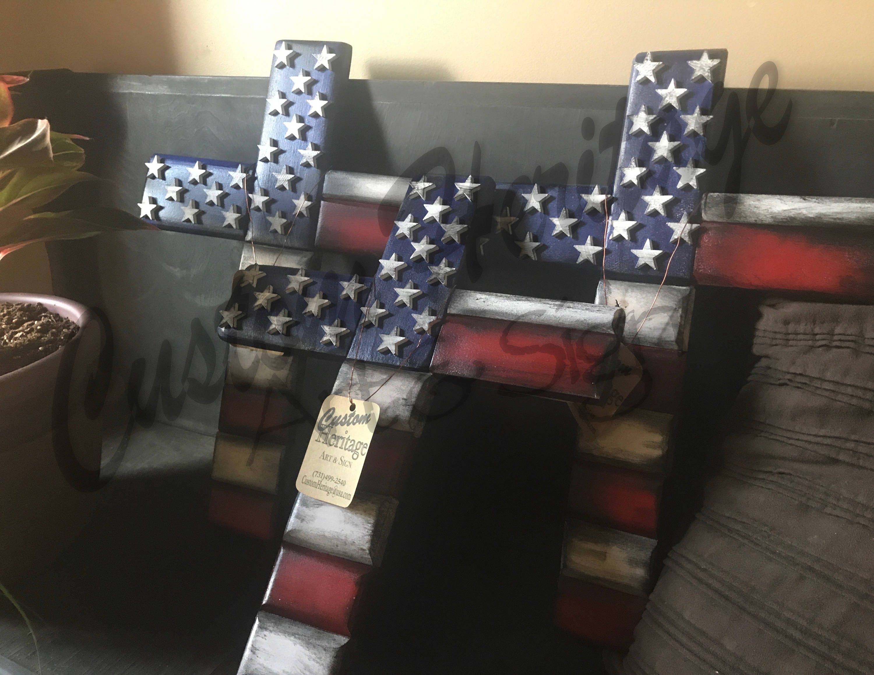 Wooden Flagwooden American Flag Cross Reclaimed Wood Cross Etsy