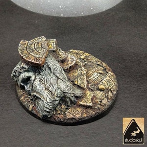 100mm round resin base terrain scenery Ancient Holly Temple ruins