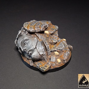 60mm round resin base terrain scenery Ancient Holly Temple ruins B