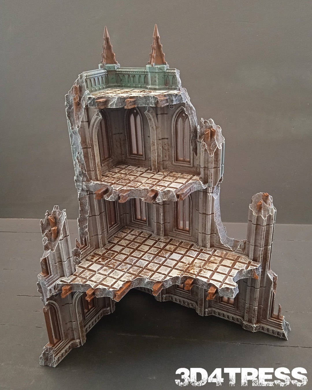 3D Printed Corner Ruins C- Emerita Wargaming Gothic Scenery Terrain 28 ...