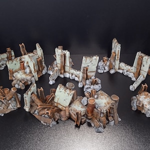 3D Printed Debris Scenery Terrain 28/32mm Painted