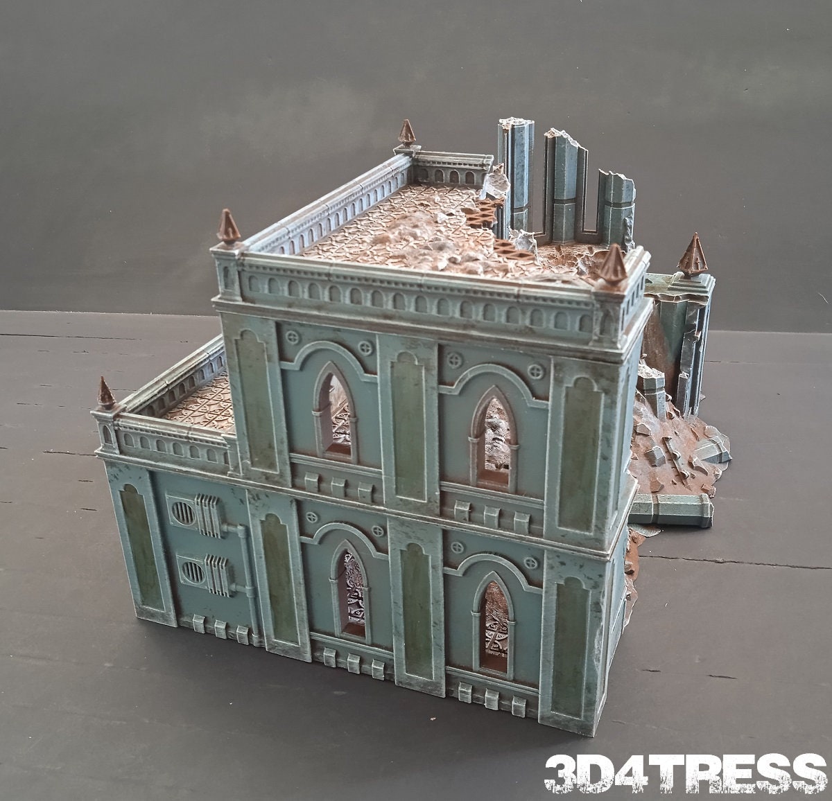 3D Printed Mansion Ruins A - Emerita Wargaming Gothic Scenery Terrain ...