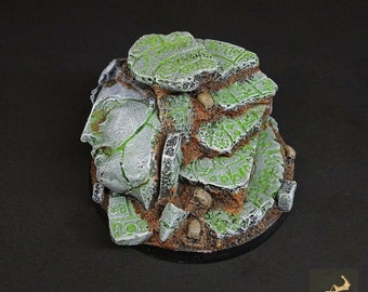 60mm round resin base terrain scenery Ancient Holly Temple ruins B