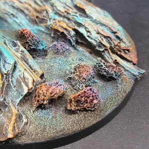 100mm resin round bases tidal seabed 1pc random