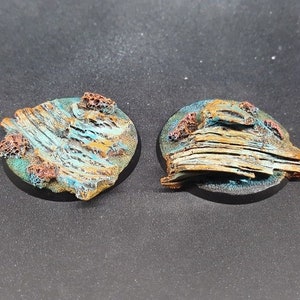 50mm resin round bases tidal seabed 2pcs random