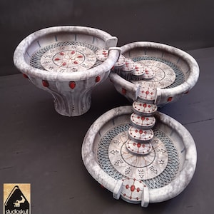 3D Printed Craftworld Eldar Αdministrative Βastion  Scenery Terrain - for War Games 28mm/32mm Painted