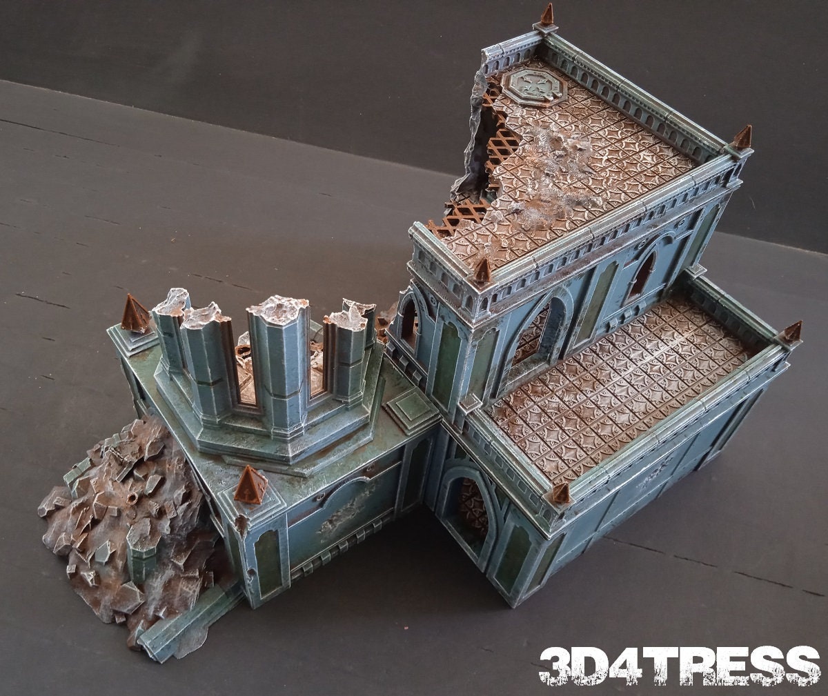 3D Printed Mansion Ruins A - Emerita Wargaming Gothic Scenery Terrain ...