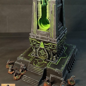 3D Printed Xenos Temple Gate A - Scenery Terrain for War Games 28-32mm Painted