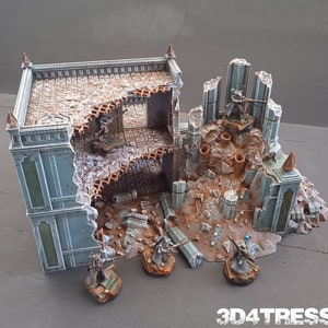 3D Printed Mansion Ruins A - Emerita Wargaming Gothic Scenery Terrain 28/32mm