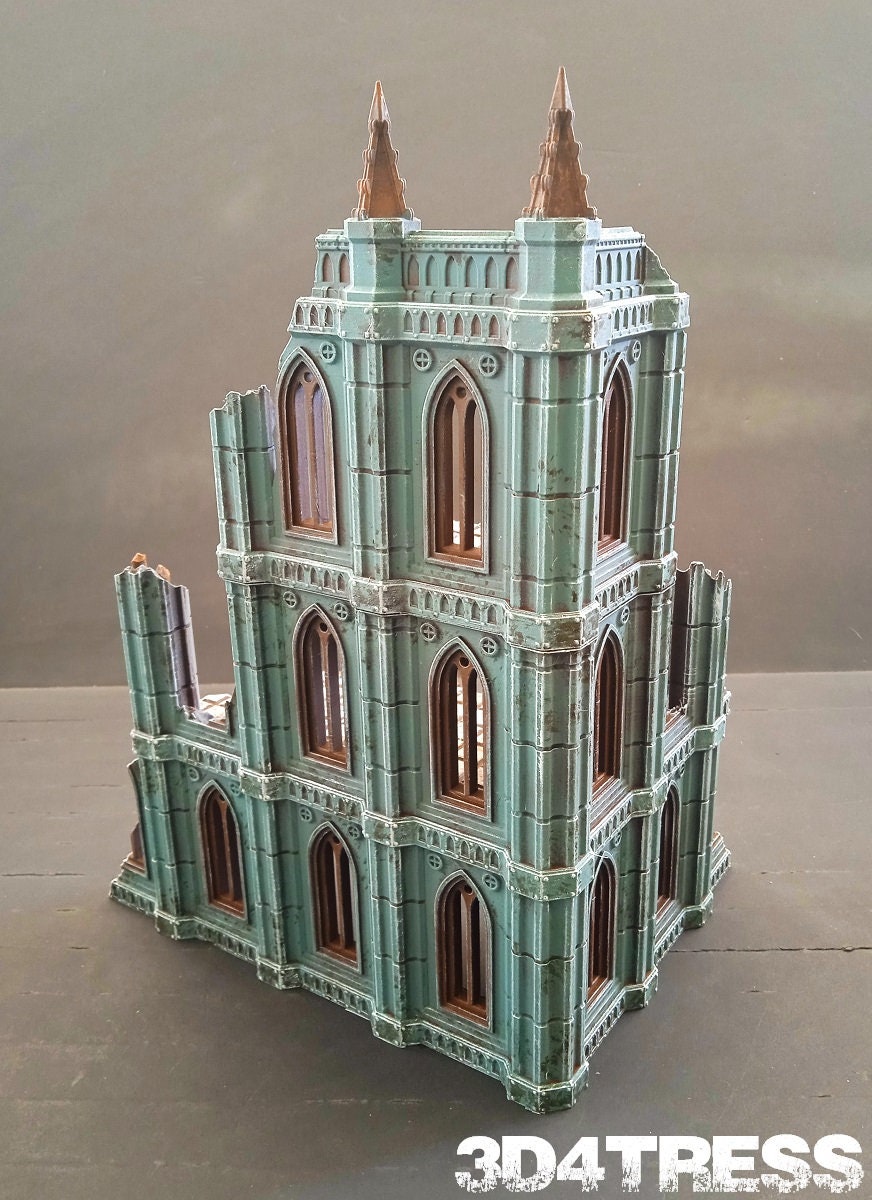 3D Printed Corner Ruins C- Emerita Wargaming Gothic Scenery Terrain 28 ...
