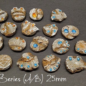 25mm X 10 pcs Round Resin Bases Terrain Scenery Eldar Ruins