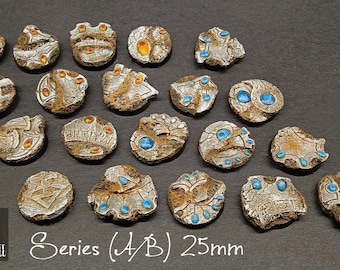 25mm X 10 pcs Round Resin Bases Terrain Scenery Eldar Ruins