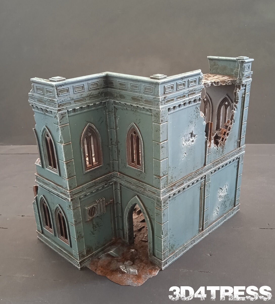 3D Printed Mansion Ruins B - Emerita Wargaming Gothic Scenery Terrain ...