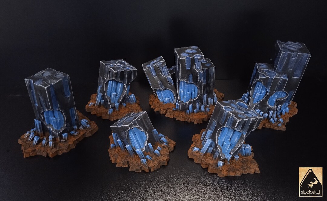 3D Printed Scifi Rocks Alien Scenery Terrain for War Games 28mm/32mm ...