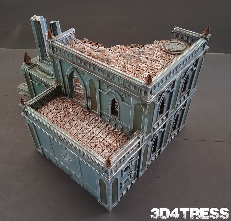 3D Printed Mansion Ruins A - Emerita Wargaming Gothic Scenery Terrain ...