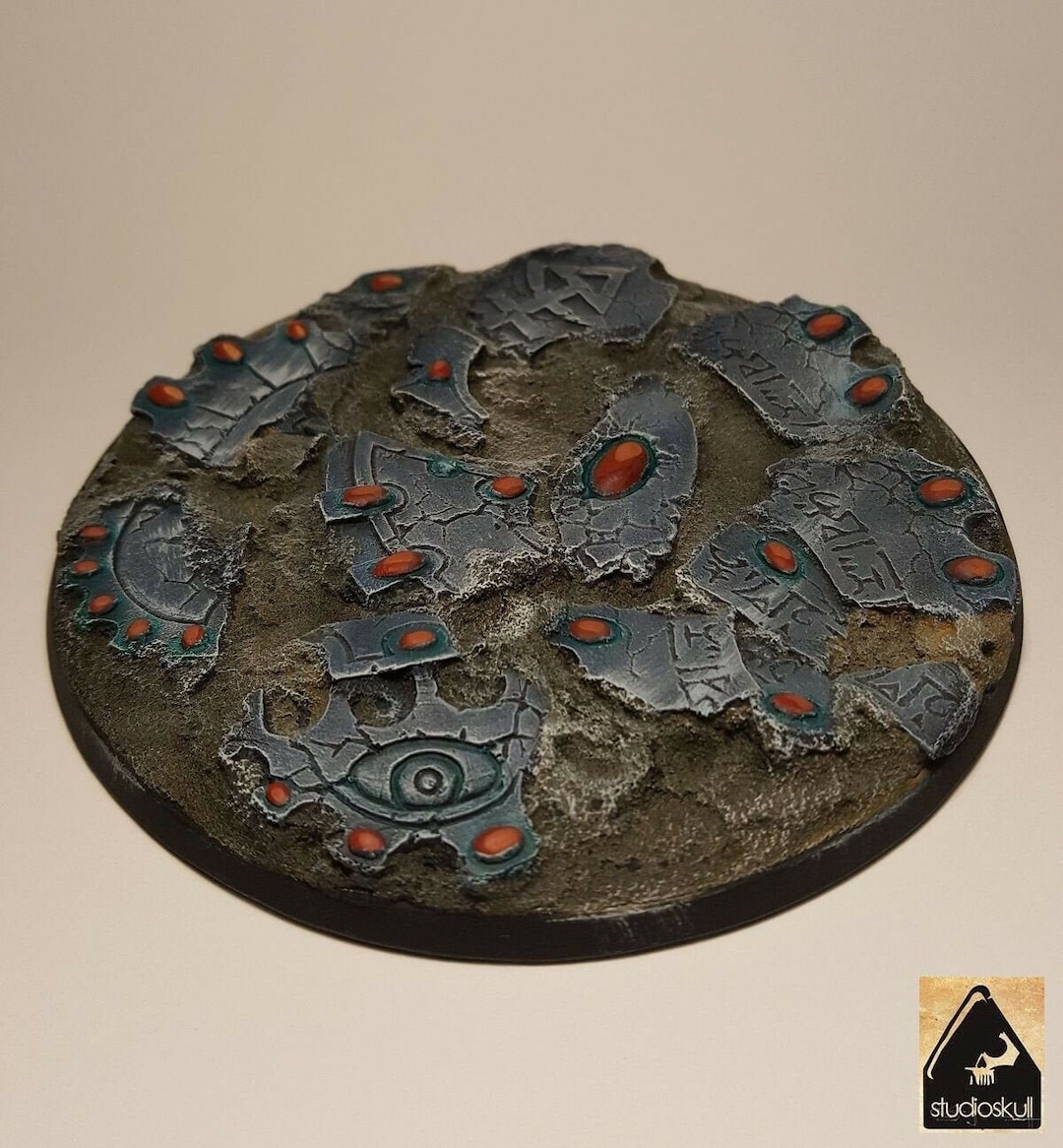 Base Rotonda In Resina Da 100 Mm Terreno Scenario Caos Terra Dei Titani (A) - Italia - Foto 11