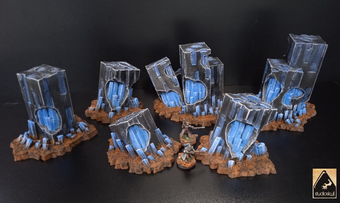 3D Printed Scifi Rocks Alien Scenery Terrain for War Games 28mm/32mm ...
