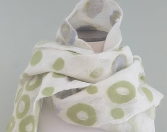 Handmade Nuno Felt Scarf - Makes a great Gift - Unique and one of a kind