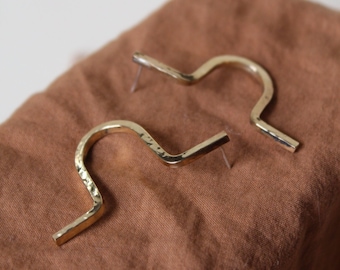 Squiggle Brass Earring Collection: 04