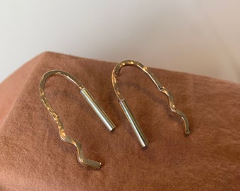 Squiggle Brass Earring Collection: 02