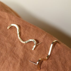 Squiggle Brass Earring Collection: 07 image 2