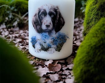 Floral Springer Spaniel Dog Breed Candle, Handcrafted Home Decor