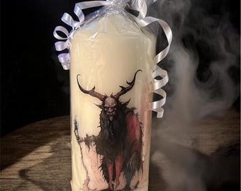 Krampus Christmas Candle, Decorative Home Decor