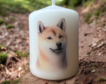 Shiba Inu Dog Candle, Unscented Home Decor