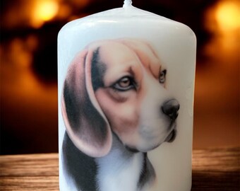 Beagle Hund Kerze, Unscented Home Decor