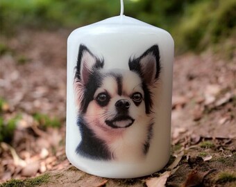 Chihuahua Dog Candle, Unscented Home Decor