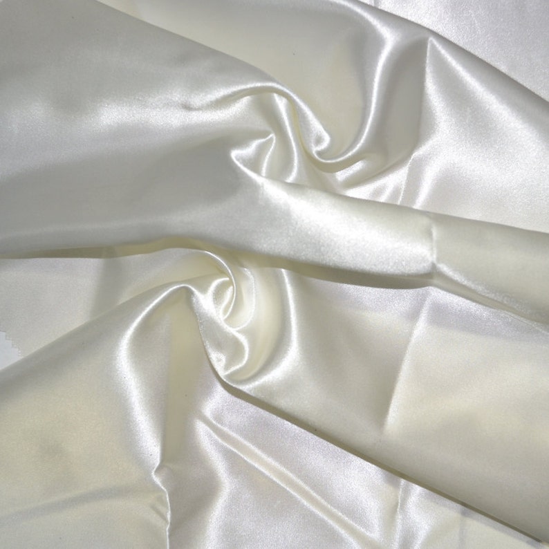 Ivory Medium Satin Fabric 58 inches width 50 Yards For Wedding Decorations and Tablecloth