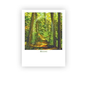Chemin forestier de Zazzle.be Liste d'envies Vous avez des idées ? Impression de qualité archive de la peinture à l'huile originale sur une carte vierge de 7 x 5 po avec inscription de l'artiste au dos | avec enveloppe