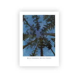 Hallo duisternis kaart | Archiefkwaliteit afdruk van origineel olieverfschilderij op 7 x 5 inch blanco kunstkaart met beschrijving van de kunstenaar op achterkant | met envelop