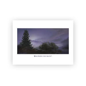 Who Rides the Mists Card | Archival Quality Print of Original Oil Painting on 5"x7" Blank Art Card with Artist's Write-up on Back | Envelope