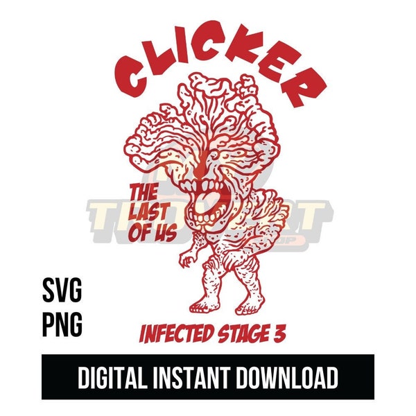The Last of Us Inspired svg png. Last of Us Clicker Inspired Design. Video Game svg png.