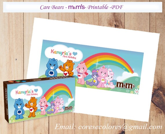 Care Bear M M S Wrapper Great For Care Bear Party Care Etsy