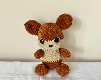 Hand crocheted squirrel plush toy