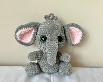 Hand crocheted elephant plush