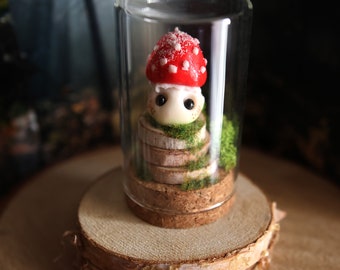 Petit Champignon sous Cloche en Verre