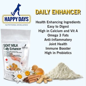 Goat Milk Daily Enhancer, Probiotic and Digestive Supplement for Dogs and Cats,Improve Gut Health 70 Billion CFU, 100% Natural Supplement