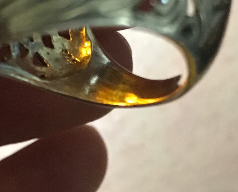 hallmarked 925 silver ring with genuine Royal amber hand carved stone